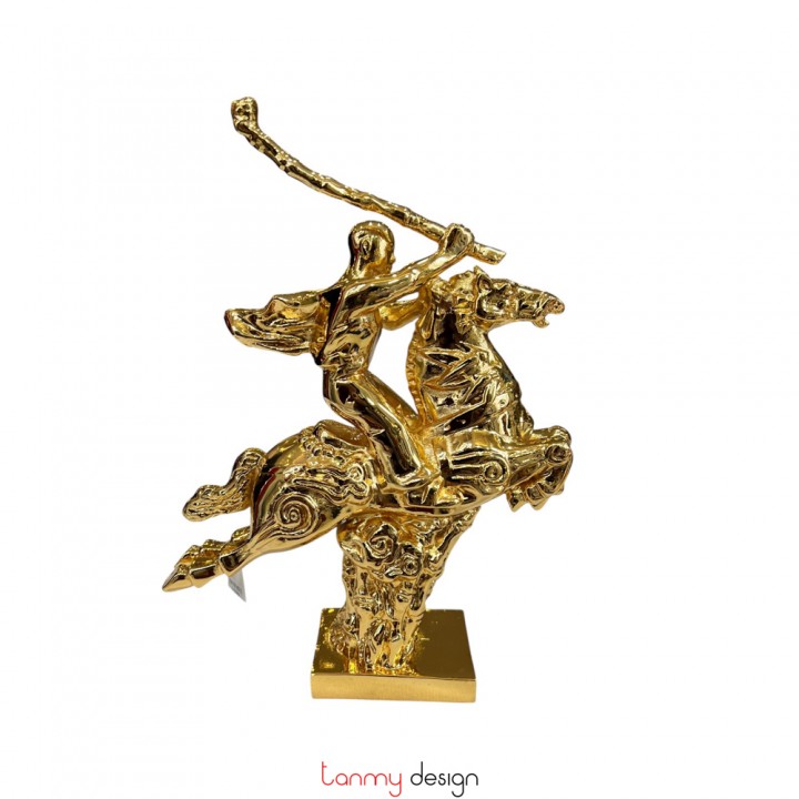 Tượng ngựa PHÙ THIÊN KIẾN QUỐC đồng mạ vàng 24K